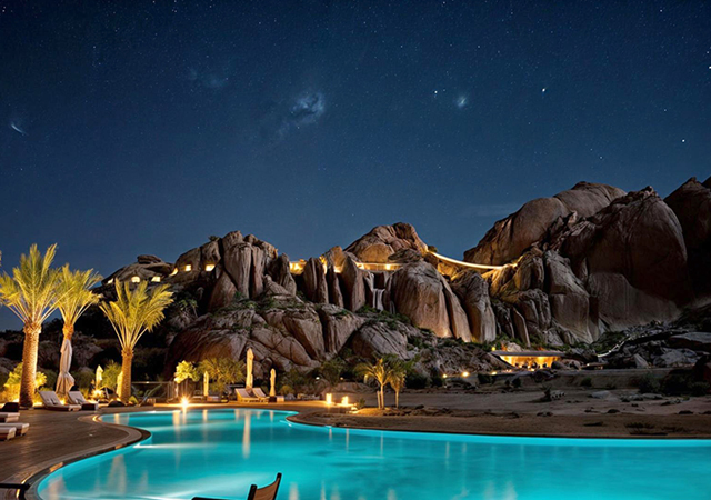 Desert Rock resort, carved into a canyon, is an example of architectural innovation that respects the environment. 